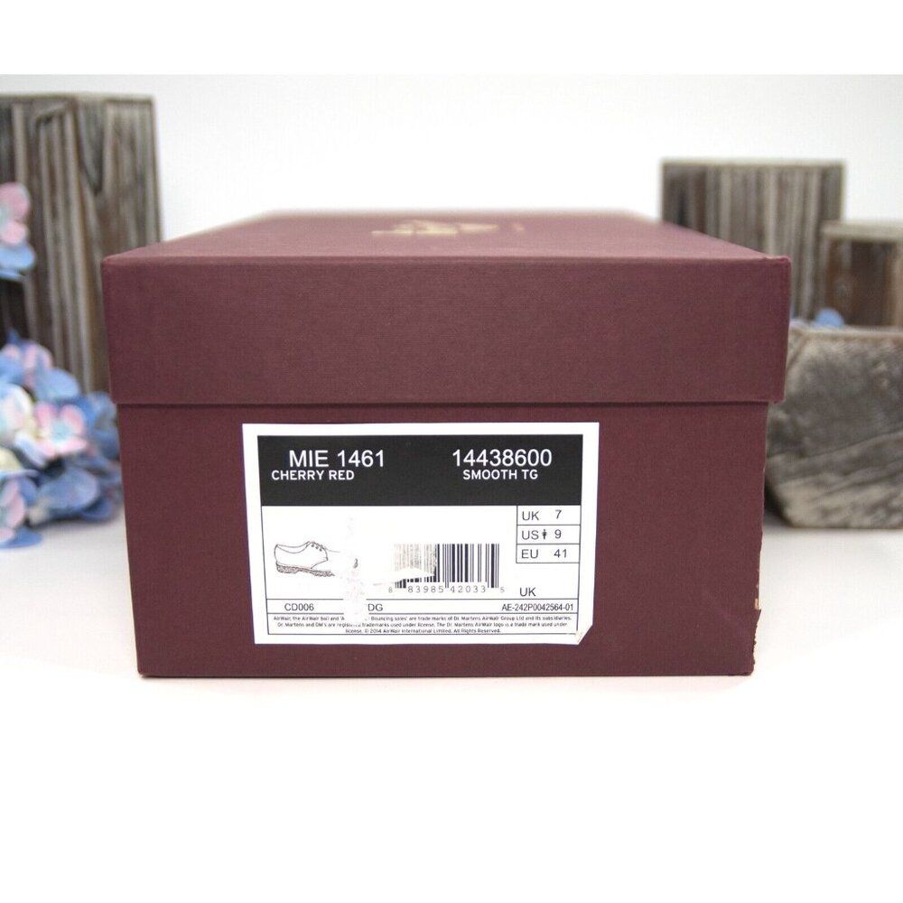 Dr. Martens Comme Des Garcons Cherry Lux Nappa Leather Oxford Shoes Size 9 NIB - Picture 8 of 9